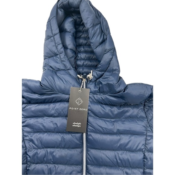 Point Zero Ultralight Packable Puffer Jacket blue Navy Women’s size  2XL NWT - Picture 11 of 16